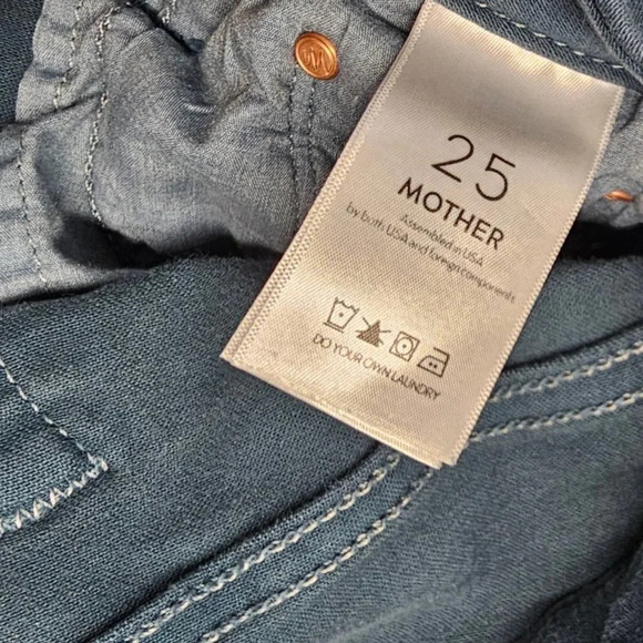 Mother Womens High Waisted Looker  Ankle Fray Teal Size 25 - Picture 6 of 11